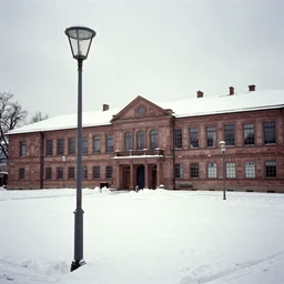 1950 by Peter Zumthor flickr heidelberg school photo taken with ektachrome provia photo taken with provia a matte painting a snowy landscape with a lamp post in the foreground