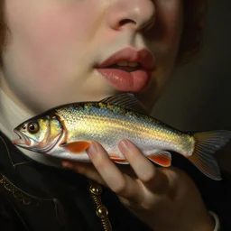 renaissance portrait of fish with a hapsburg lip