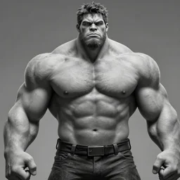 overly muscular giant superhuman gigachad, grayscale, award - winning, sharp focus