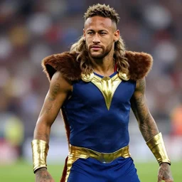 photo of Neymar as Namor from comic books, dslr depth of field