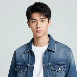 an extremely handsome rebellious young man, modern photo