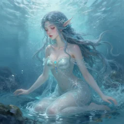 ancient water spirit, digital painting, dreamlike, trending on artstation, beautiful