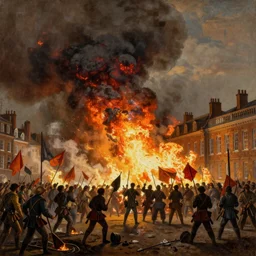 an ultrafine detailed painting of the Great Fire of London