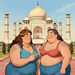 tuesday weld visits the taj mahal by robert crumb, bbwchan