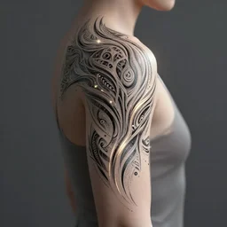 thin swirling tribal tattoo light streaks mandala and ornate flowing light streams and smooth particle effects, unreal engine