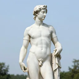 a classical greek sculpture of josuke higashikata, tourism photography