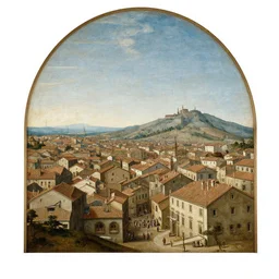 the view of a city by girolamo da catignola, 1 5 2 0, architectural painting