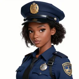 A beautiful young anime [African-American or white] dieselpunk policewoman || very anime, fine-face, pretty face, realistic shaded Perfect face, fine details. Anime. realistic shaded lighting poster by Ilya Kuvshinov katsuhiro otomo ghost-in-the-shell, magali villeneuve, artgerm, Jeremy Lipkin and Michael Garmash and Rob Rey