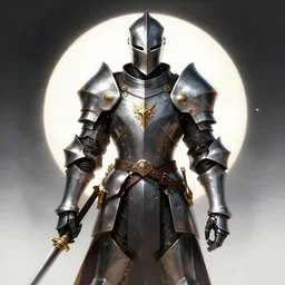 lunarpunk knight, digital art