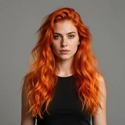 perfectly centered portrait, woman with hair of fire, by anne stokes character concept, unreal engine, highly detailed, professional portrait photography, candid photography