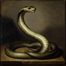 majestic painting of a snake by Michelangelo Merisi da Caravaggio