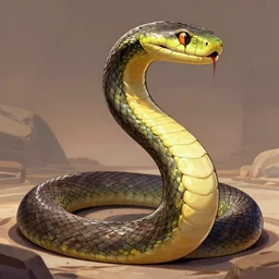 Giant Snake, digital art, trending on artstation