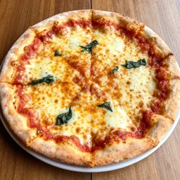 double cheese margherita pizza, food photography