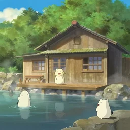 a hot spring house in sen to chihiro no kamikakushi