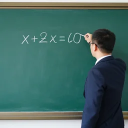 a professor solving x+2=0 in a chalkboard