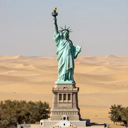 statue liberty in the Sahara Desert