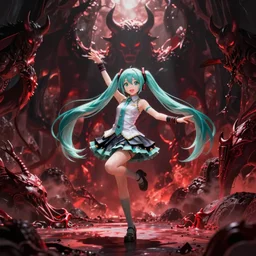 hatsune miku dancing with the devil in hell