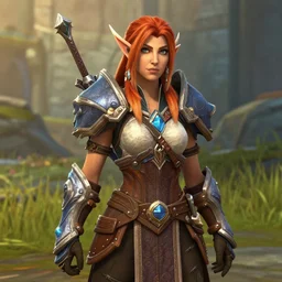Lili Reinhart as Jaina Proudmoore, World of Warcraft, game graphics, high quality, HD, HQ, 8K