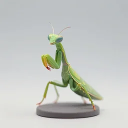 80mm resin detailed miniature of cute mantis, Product Introduction Photos, 4K, Full body, simple background