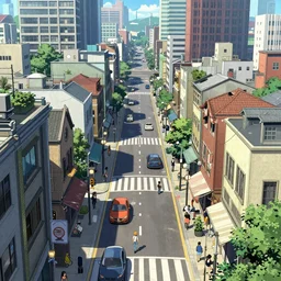 A beautiful intricate ultradetailed illustration of an anime city street, by beeple, makoto shinkai, thomas kinkade, featured on artstation hd, anime art wallpaper 4k