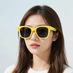There is a lemon wearing sunglasses.