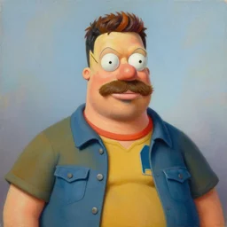 a detailed realistic painting of hank hill from king of the hill by rembrandt, in the style of rembrandt, photorealistic, vibrant colors, studio lighting, volumetric lighting, micro details