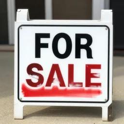 a sign that says for sale