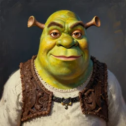 portrait of shrek by picasso