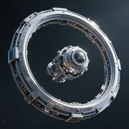 a futuristic orbital ring, mechanical, alive, highly detailed, smooth, sharp, 4k, intricate, award winning art by noah bradley