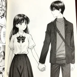sarah and aaron, manga page, holding hands