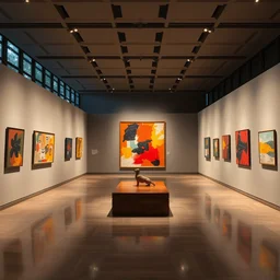 abstract art exhibition room in new york metropolitan museum