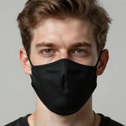 white young man with black fabric mask, highly detailed face!!!, true anatomy!, extremely detailed!, digital painting, unreal engine 5, art by tom bagshaw