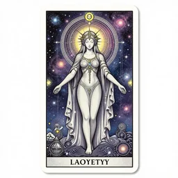 perfectly detailed esoteric goddess of galaxies judgement tarot card!! blessed by the universe with ever - increasing physical mental perfection, symmetrical! intricate, sensual features, highly detailed, universeral divine perfection!! digital painting, artstation, concept art, smooth, sharp focus, illustration, art by artgerm and greg rutkowski and alphonse mucha