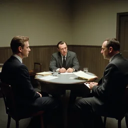 1 9 4 0 s interrogation room, film noir, set piece from the movie shadow of a doubt by alfred hitchcock, cinematic