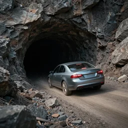 car go through a black hole, photorealistic, realistic, dramatic, cinematic, photography