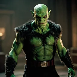 norman osborne as green goblin, cinematic, volumetric lighting, f 8 aperture, cinematic eastman 5 3 8 4 film, photorealistic