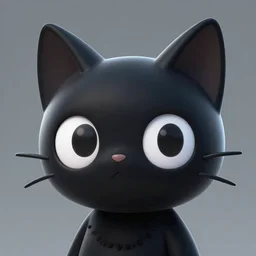 a digital art close up portrait of black slime cat character design from concept art of slime rancher, cute black liquid black oil, ink cat character sheet, 4 k, cartoon art, stickers illustrations, beautiful avatar pictures