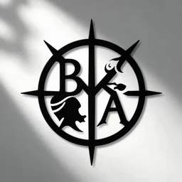 black metal band logo, black and white