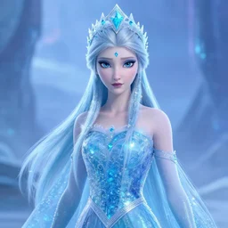 A portrait of the lovely ice princess, dungeons and dragons, blizzard entertainment, industrial light and magic, pixar