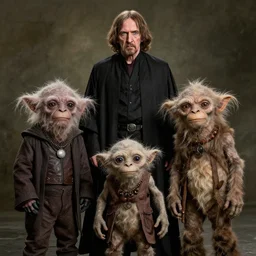 palpatine and gollum family portrait