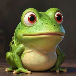 hyper realistic caricature of a derpy frog person by greg rutkowski