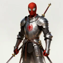 spider man as a medieval knight, concept art