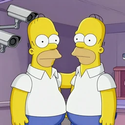 homer simpson caught on cctv security camera footage