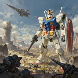 photo environment epic! gundam space! battlefield : concept studio matte painting environment digital illustration style artstation greg rutkowski ivan aivazovsky