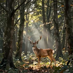 a deer in the forest, Keith Haring