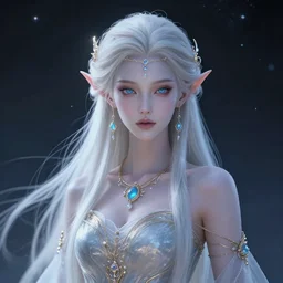 space fantasy alien princess, elegant, ethereal