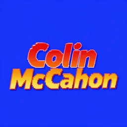 a blue background with a red and orange word, an album cover by colin mccahon, featured on pixiv, altermodern, logo, y 2 k aesthetic, 2 d game art