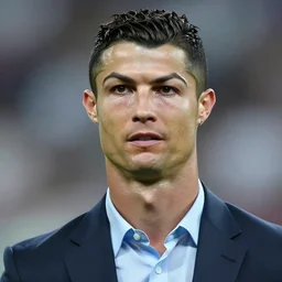 close-up of Cristiano Ronaldo as a detective in a movie directed by Christopher Nolan, movie still frame, promotional image, imax 70 mm footage