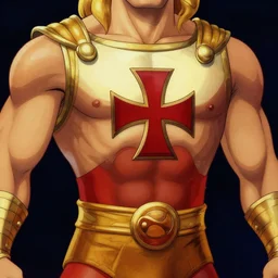 He-Man!!!!!, closeup,filmation, frazetta, sci fi,fantasy, intricate,with german iron cross on chest armor ,elegant, loin cloth ,highly detailed, oill painting, artstation, concept art, matte, sharp focus, illustration, hearthstone, art by Artgerm and Greg Rutkowski and Alphonse Mucha