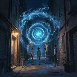 night street alley, behance hd by jesper ejsing, by rhads, makoto shinkai and lois van baarle, ilya kuvshinov, rossdraws global illumination, smoke water, spiral, lorax movie